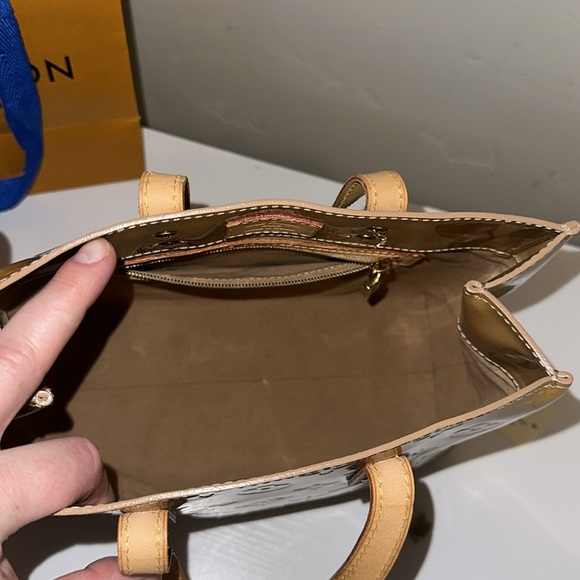 Louis Vuitton 2005 Beige Vernis Reade PM Small Purse MI0085 Top Handle LV - Picture 14 of 16
